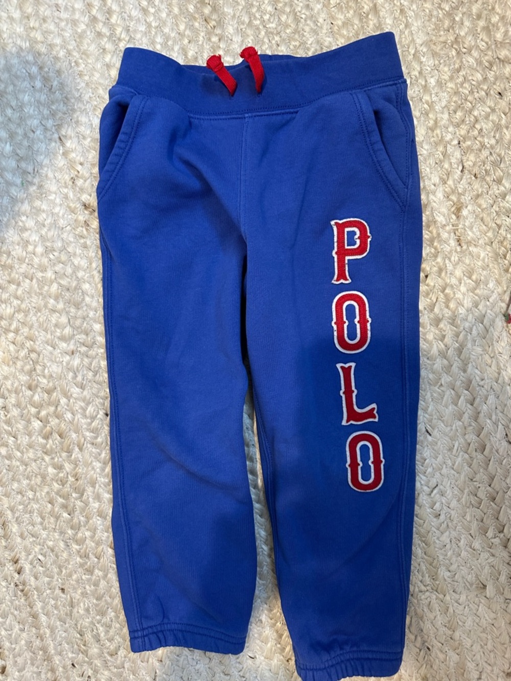 Polo by Ralph Lauren Royal Blue Sweatpants with Red Logo 4T